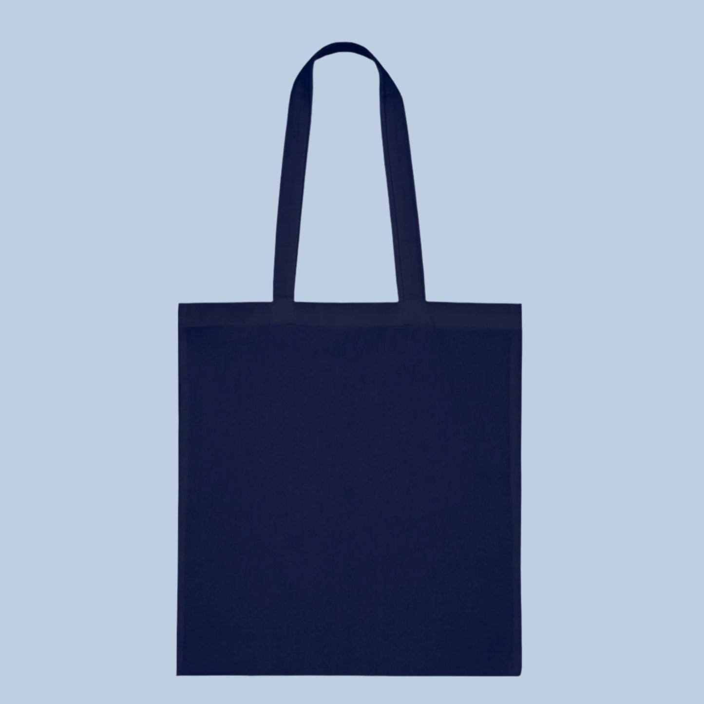 Cotton Tote Bag Passport Stamps Printed - White Grey Blue Red