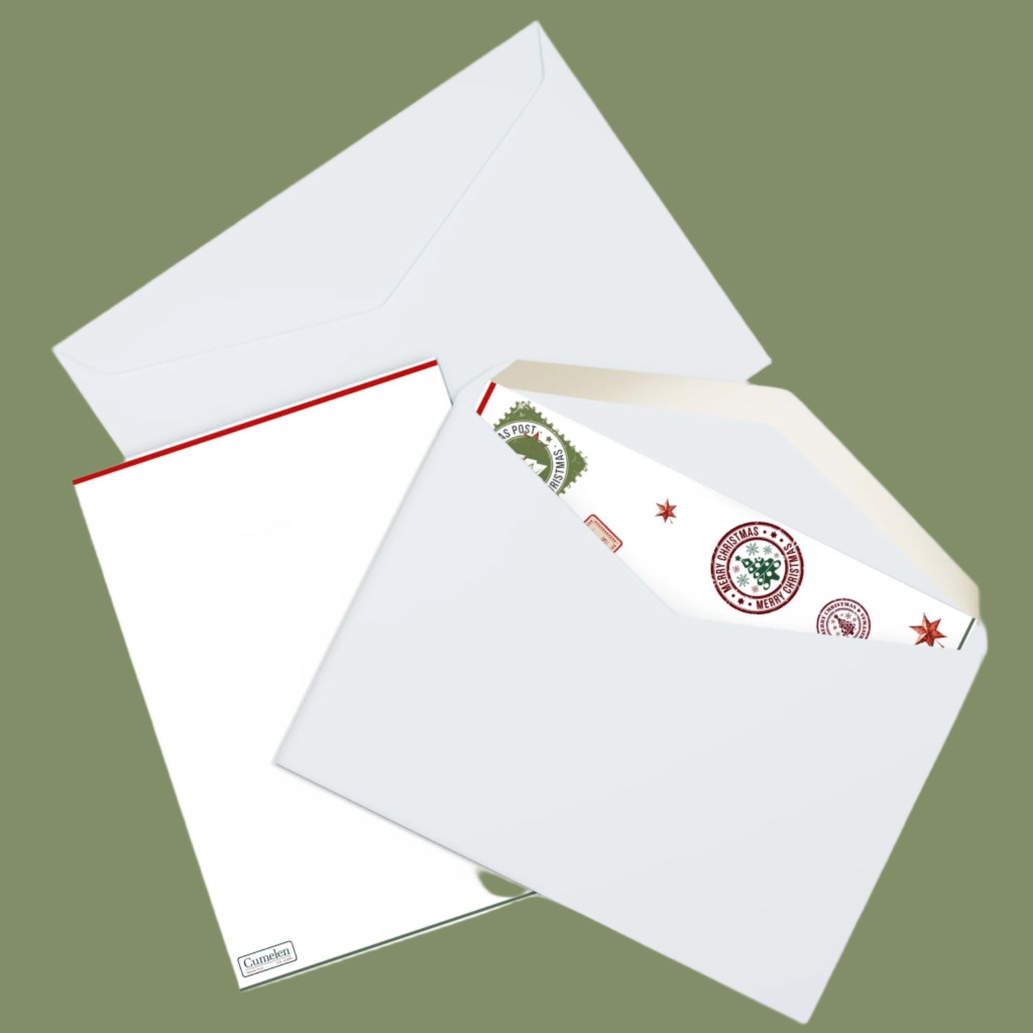 Christmas Stamps Greetings Card Pack (5) One design