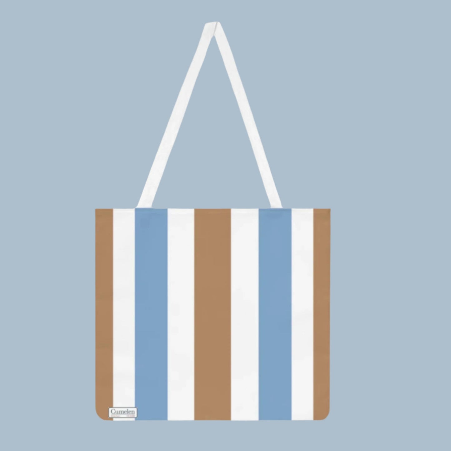 Tote Bag with Vertical Stripes - Spring Summer Feel Good Gift