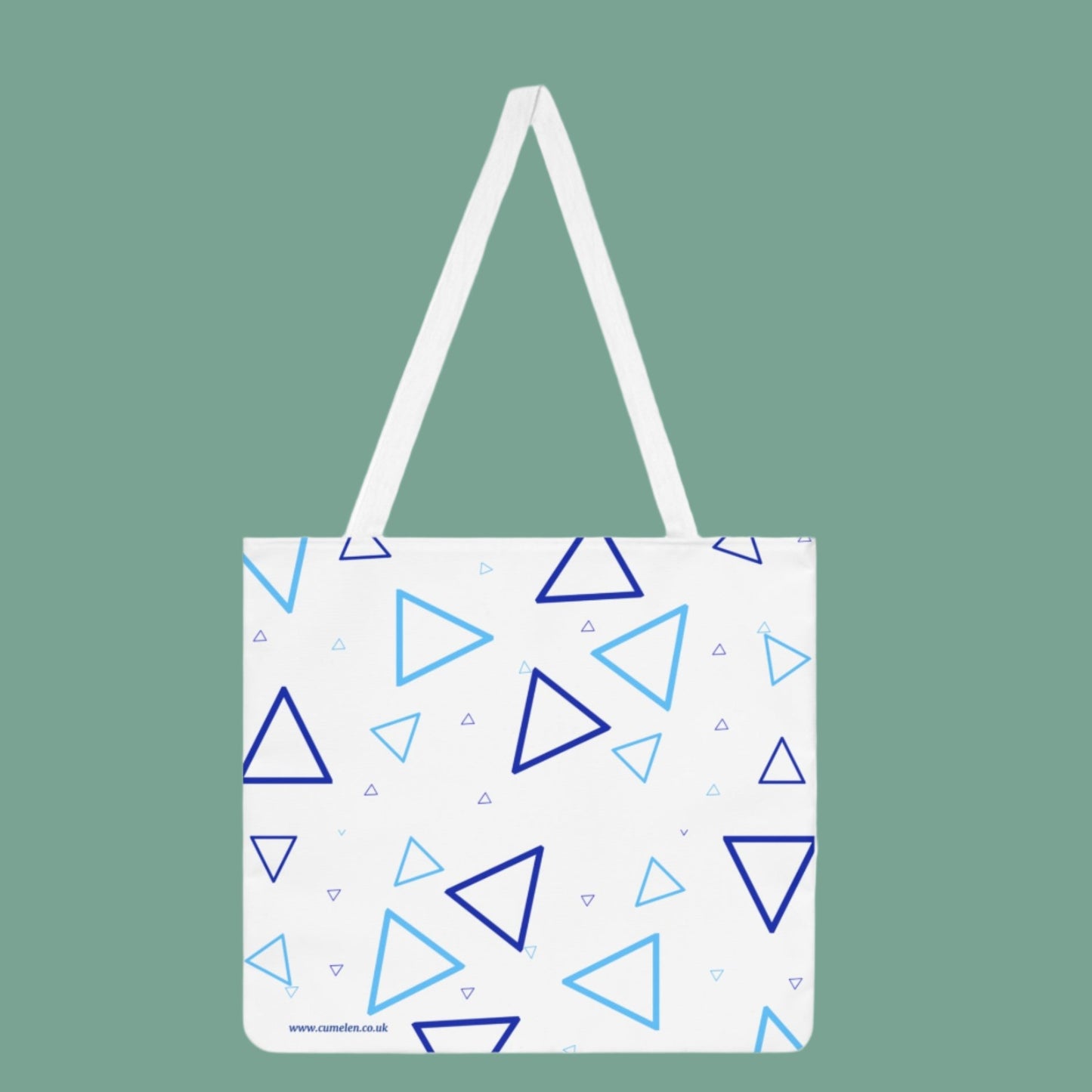 Triangles in blue Shoulder Tote Bag (AOP)