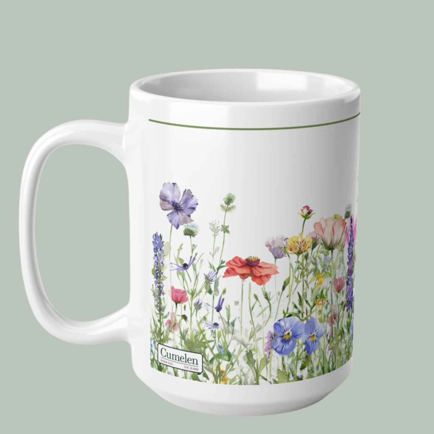 Mug British Wild Flowers Charm 11oz 15oz Ceramic