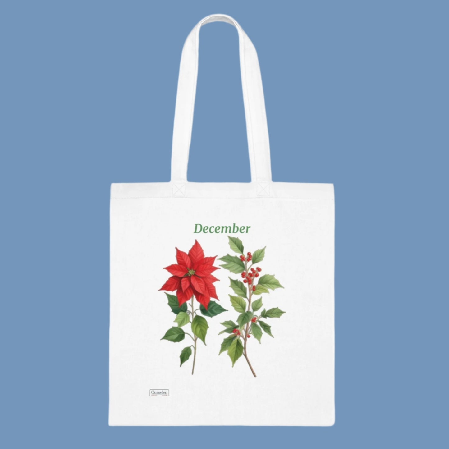 Birth Flower December Cotton Tote Bag