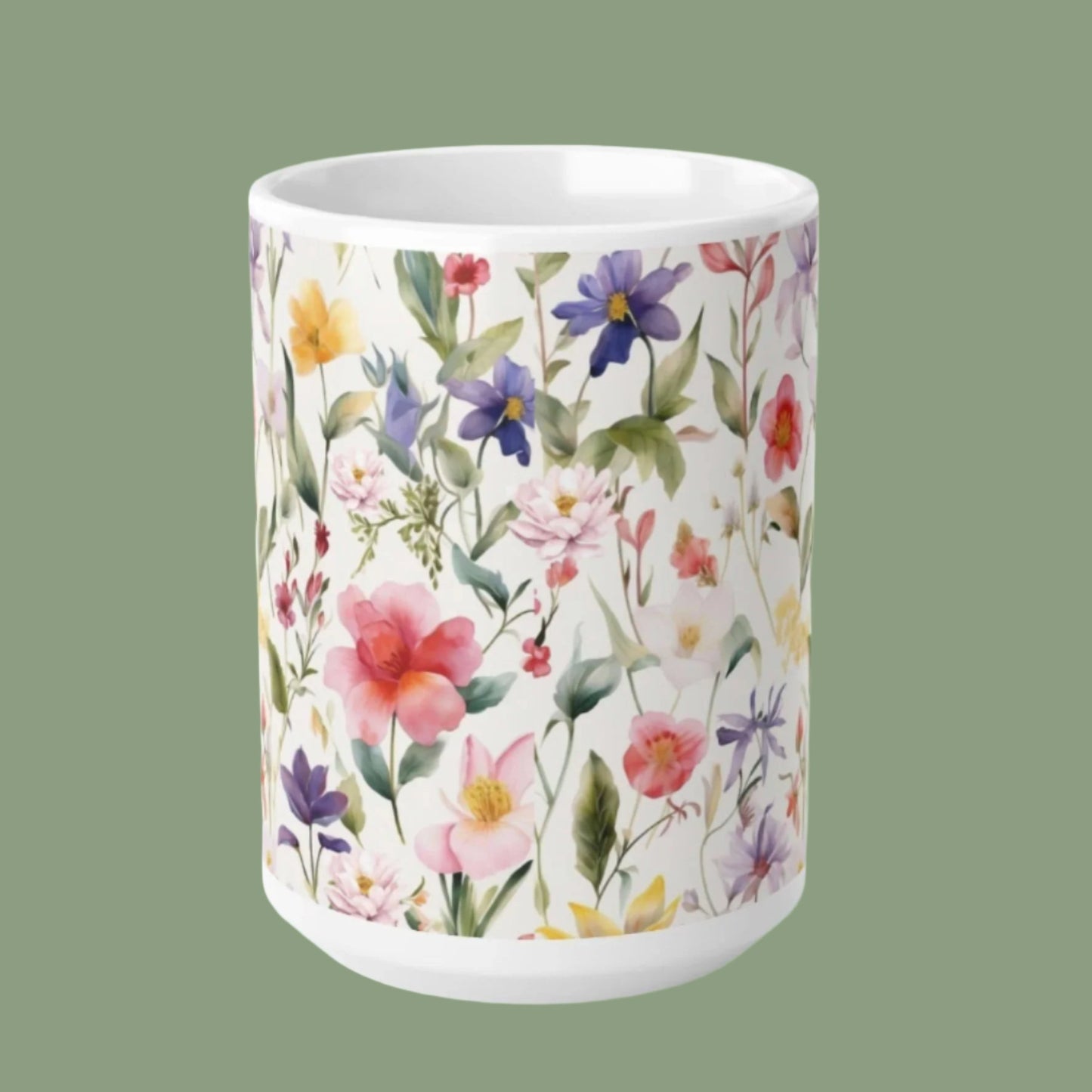 Wild Flowers Ceramic Coffee Mugs 11oz, 15oz