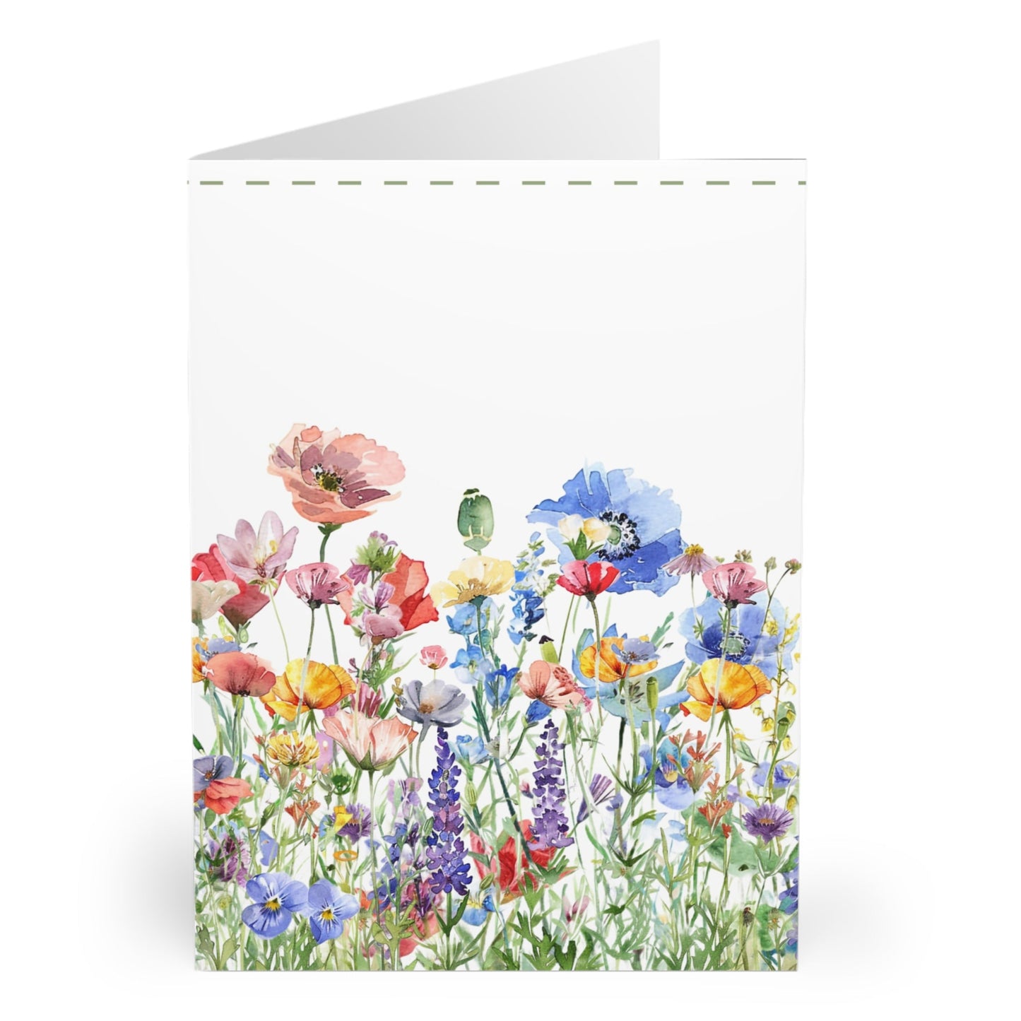 Greeting Cards (5 Pack) Wild Flowers Envelopes - Feel Good Charm - Set of 5