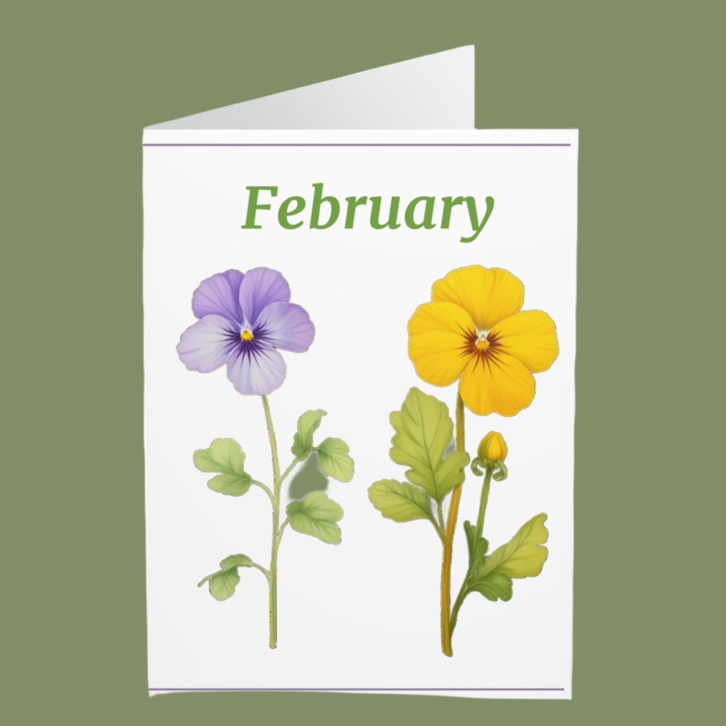 February Birth Flower Greeting Cards (5 Pack)