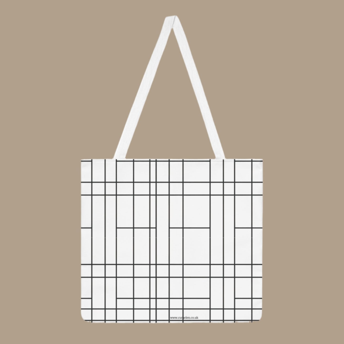 Black and white Lines Shoulder Tote Bag (AOP)