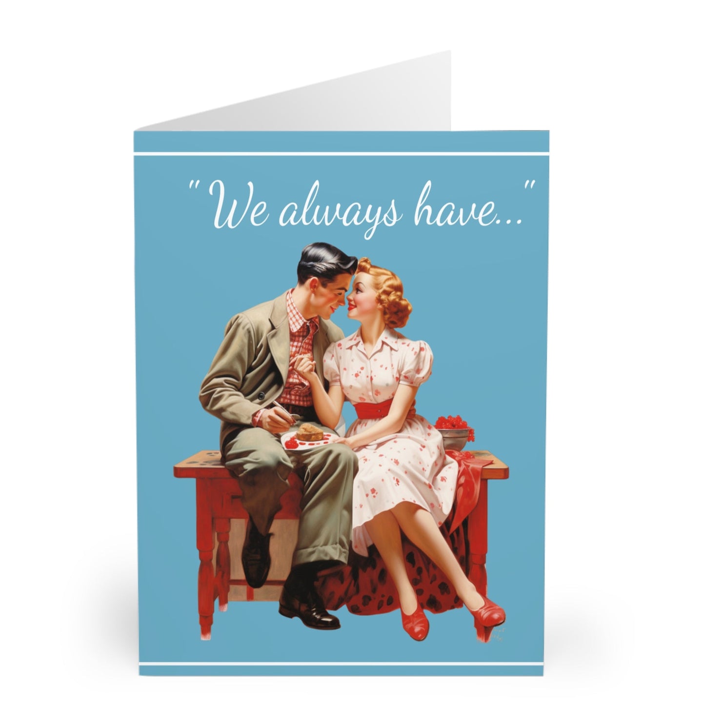Vintage Style Couple Greeting Cards (5 Pack)
