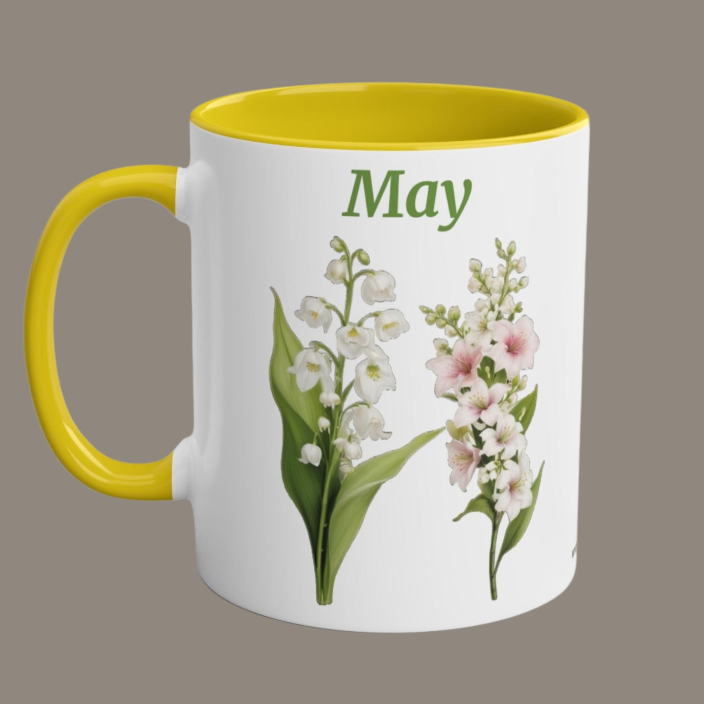 May Birth Flower Two-Tone Coffee Ceramic Mug 11oz