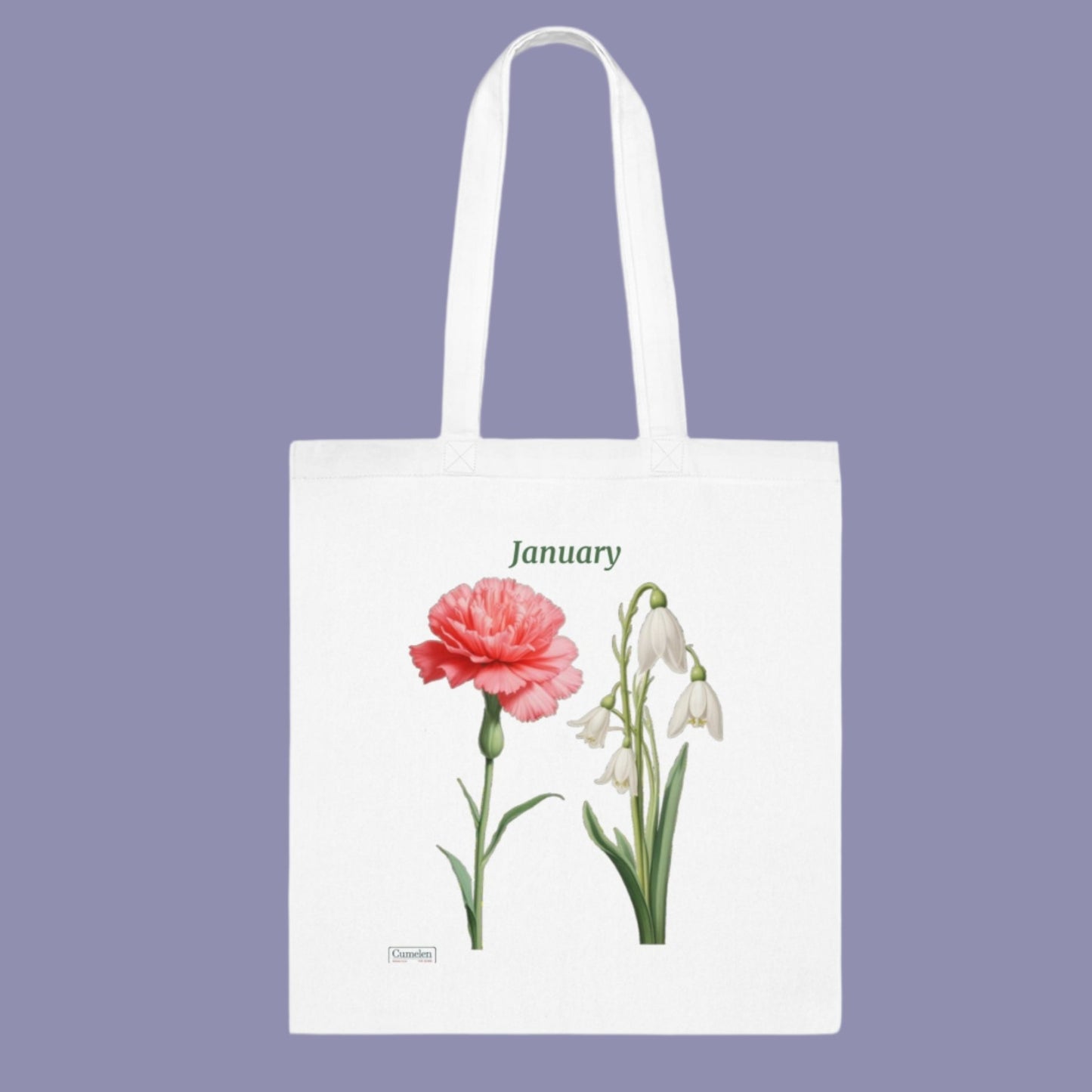 Birth Flower January Cotton Tote Bag