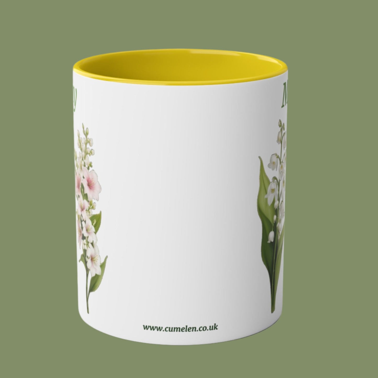 May Birth Flower Two-Tone Coffee Ceramic Mug 11oz
