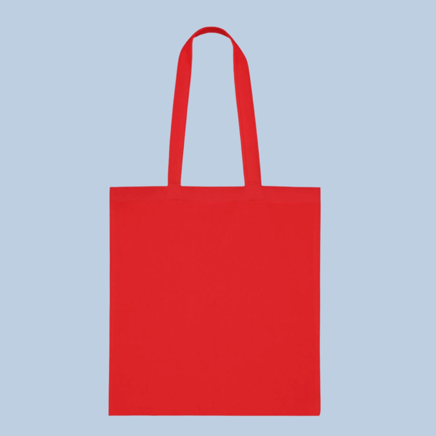 Cotton Tote Bag Passport Stamps Printed - White Grey Blue Red