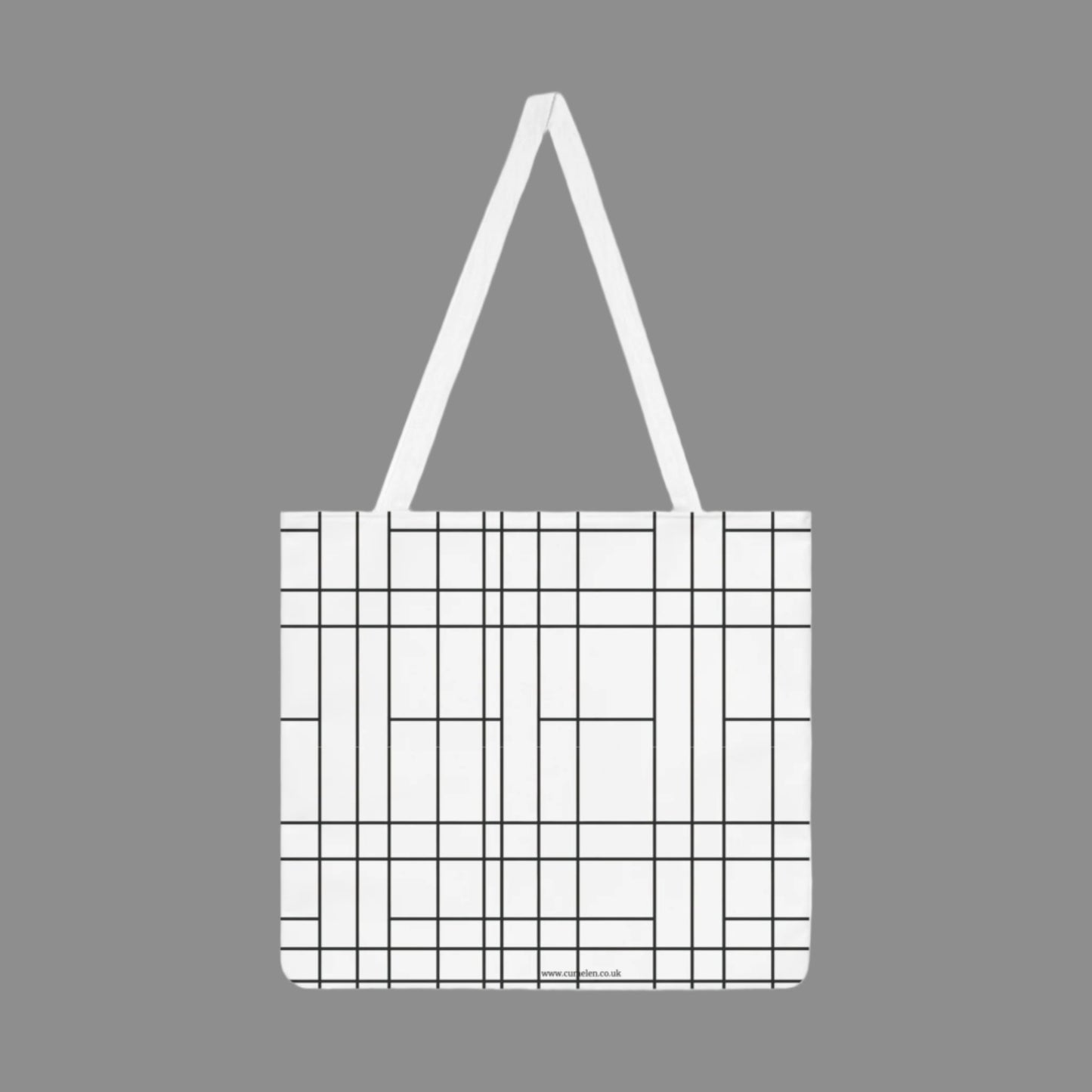 Black and white Lines Shoulder Tote Bag (AOP)