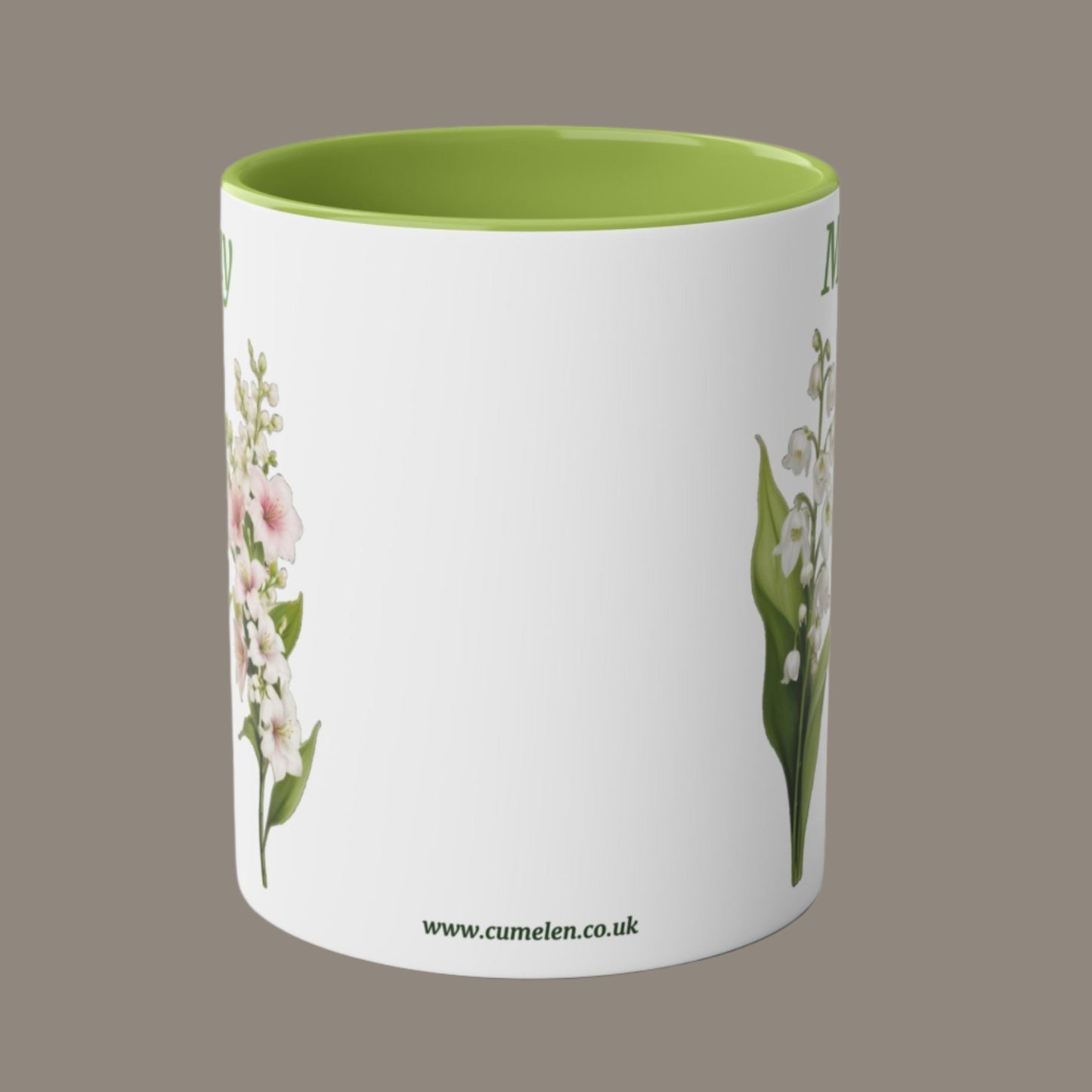 May Birth Flower Two-Tone Coffee Ceramic Mug 11oz