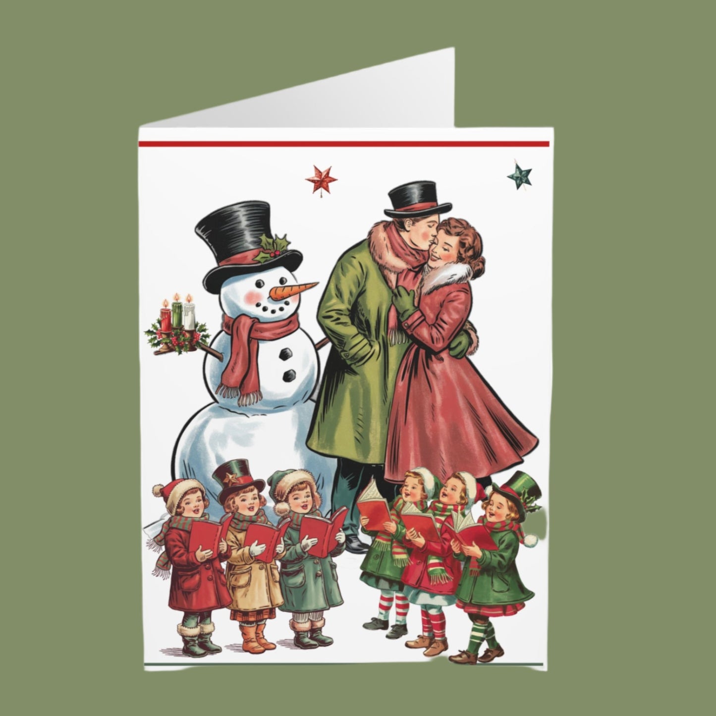Christmas Greeting Cards (5 Pack) One Vintage design