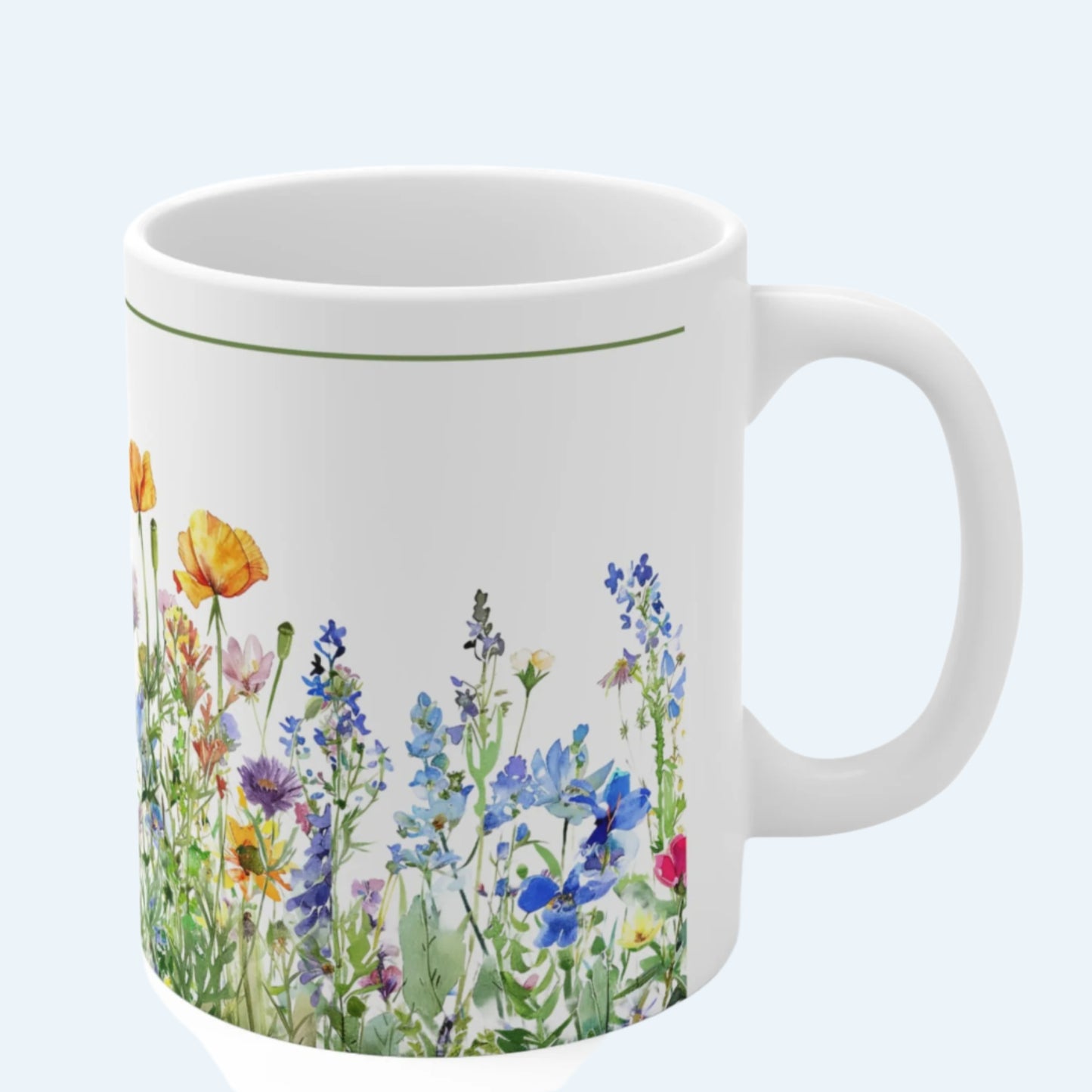 Mug British Wild Flowers Charm 11oz 15oz Ceramic