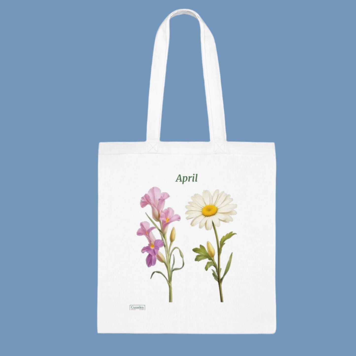 Birth Flower April Cotton Tote Bag