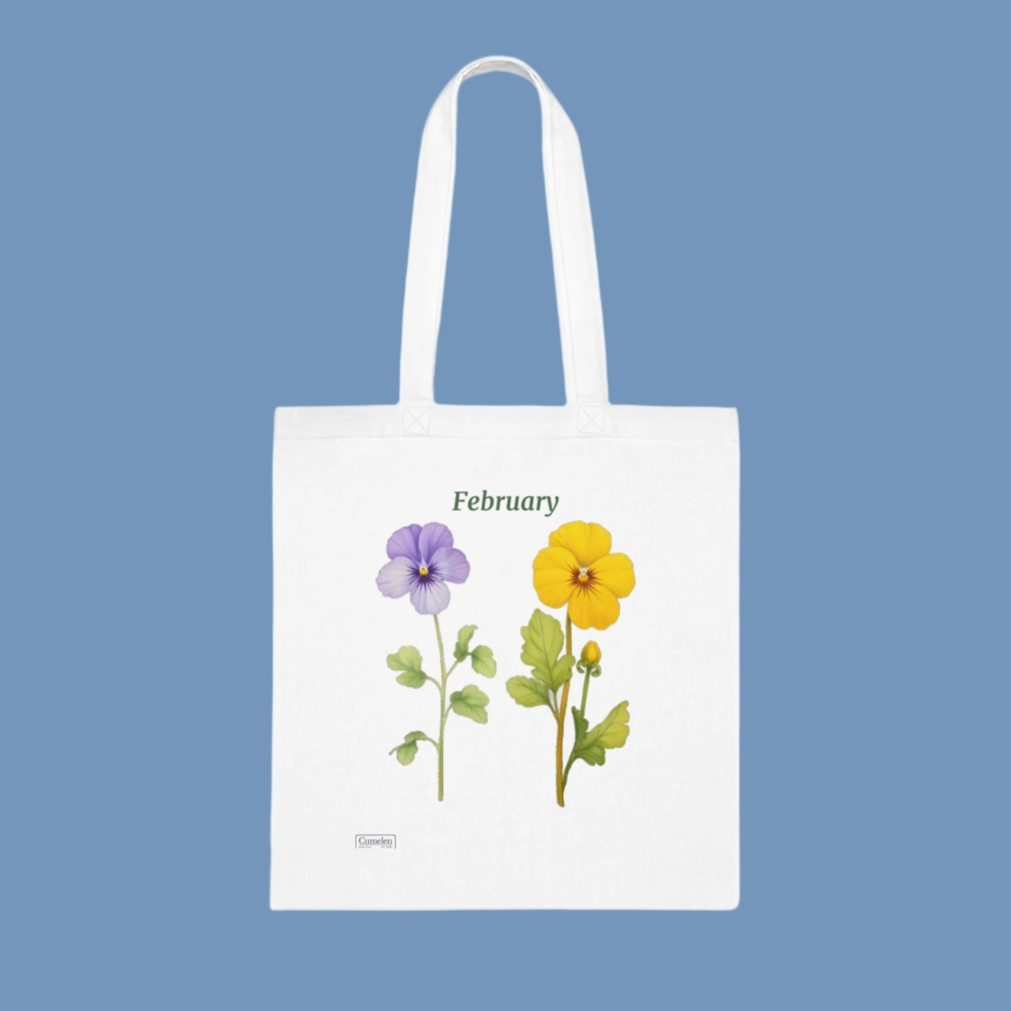 Birth Flower February Cotton Tote Bag