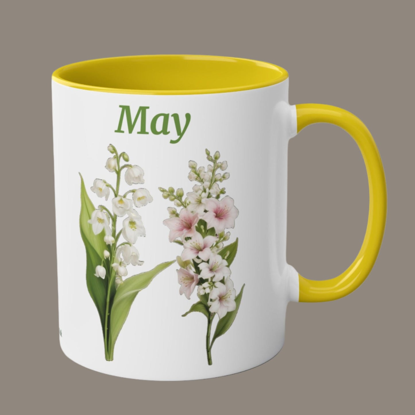 May Birth Flower Two-Tone Coffee Ceramic Mug 11oz