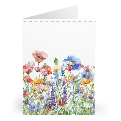 Greeting Cards (5 Pack) Wild Flowers Envelopes - Feel Good Charm - Set of 5