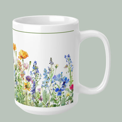 Mug British Wild Flowers Charm 11oz 15oz Ceramic