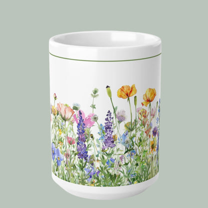 Mug British Wild Flowers Charm 11oz 15oz Ceramic