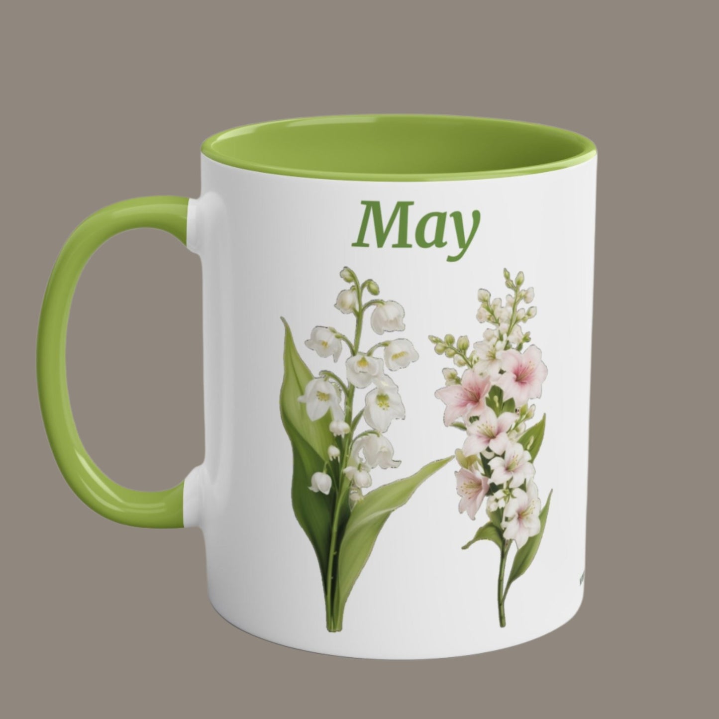 May Birth Flower Two-Tone Coffee Ceramic Mug 11oz