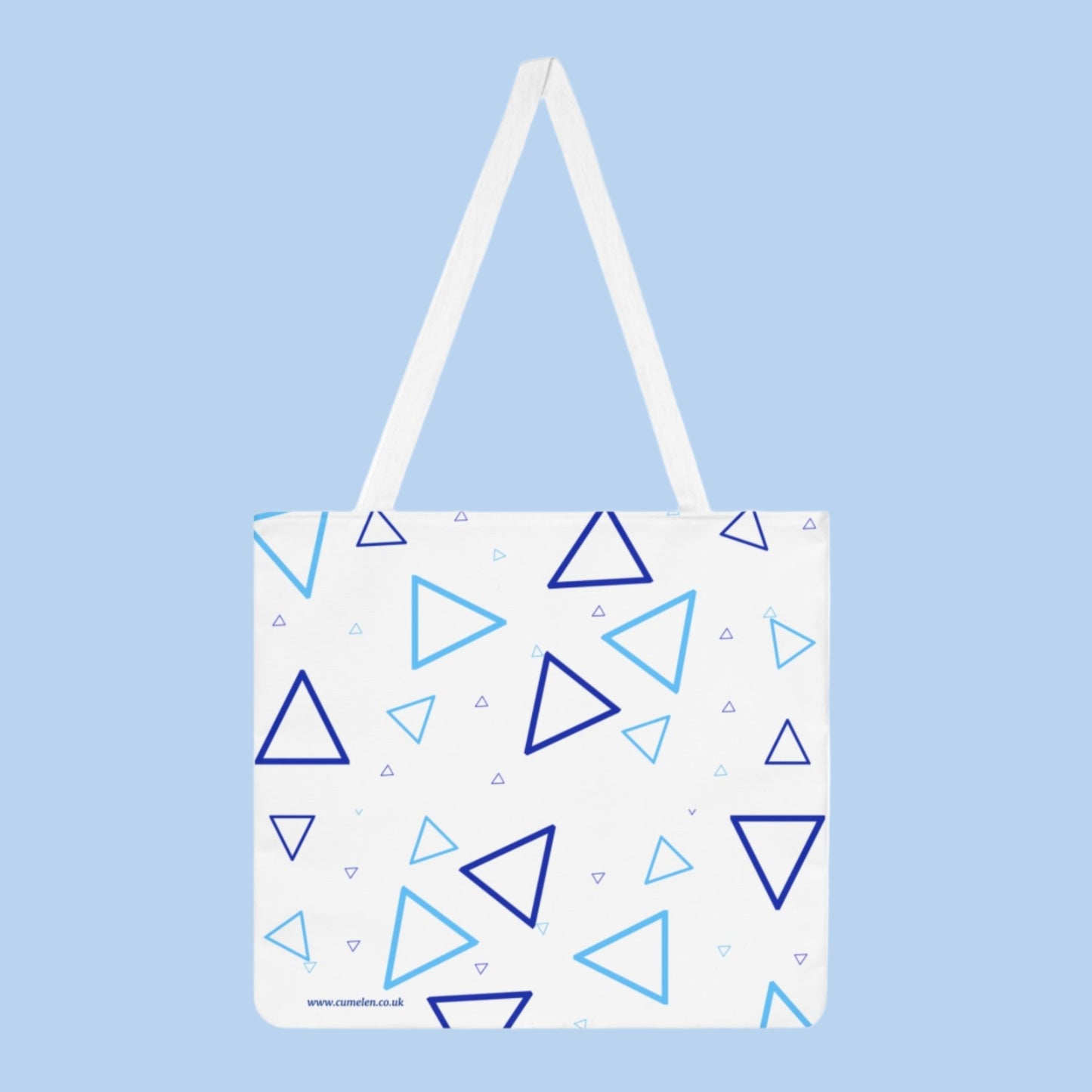 Triangles in blue Shoulder Tote Bag (AOP)